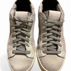 P448 Worn Once Gray and Cream Low-Top Sneakers